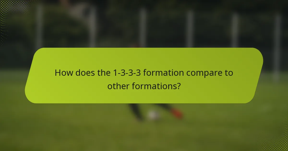 How does the 1-3-3-3 formation compare to other formations?