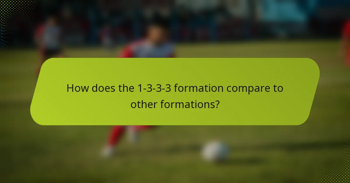 How does the 1-3-3-3 formation compare to other formations?