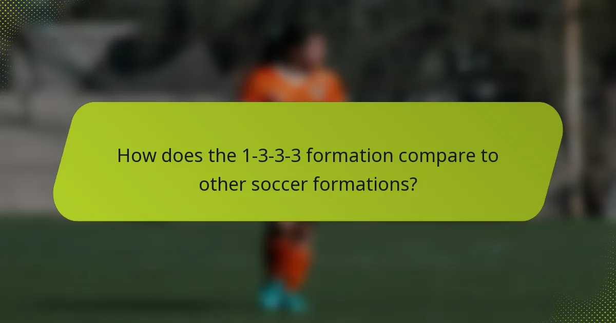 How does the 1-3-3-3 formation compare to other soccer formations?