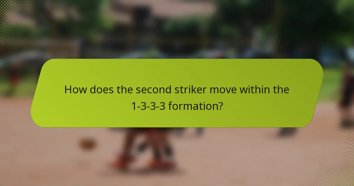 How does the second striker move within the 1-3-3-3 formation?