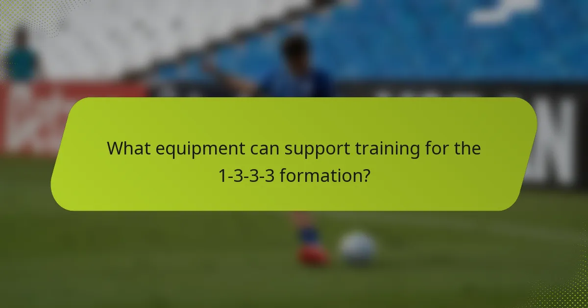 What equipment can support training for the 1-3-3-3 formation?